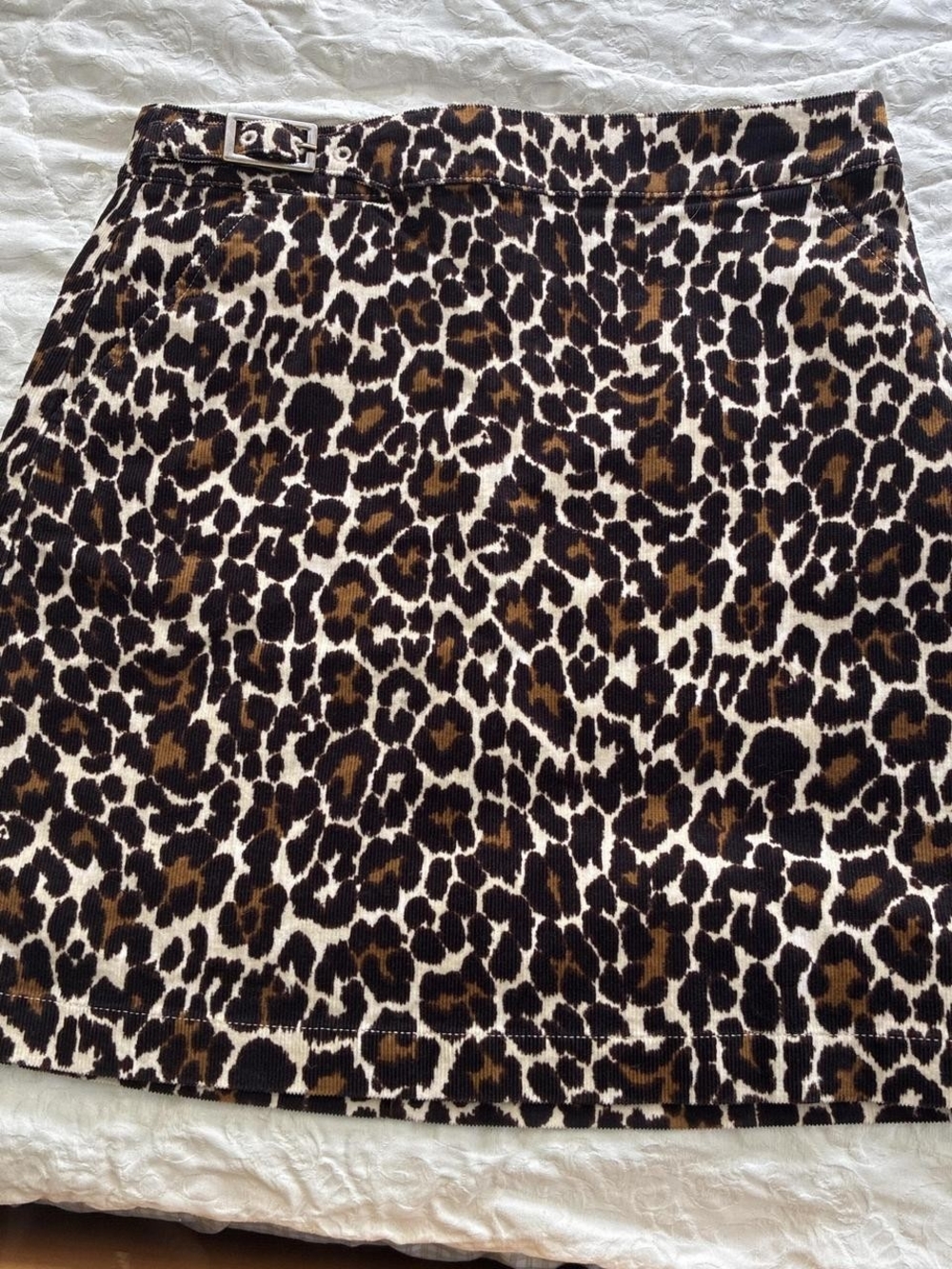 J. Crew Leopard Print Mini Skirt in Brown, Black, and Cream